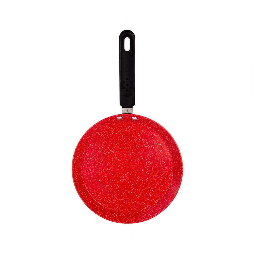 Encontraproduto.com.br - Tapioqueira de Indução em Alumínio com Revestimento Cerâmico Vermelha 22cm - Lyor