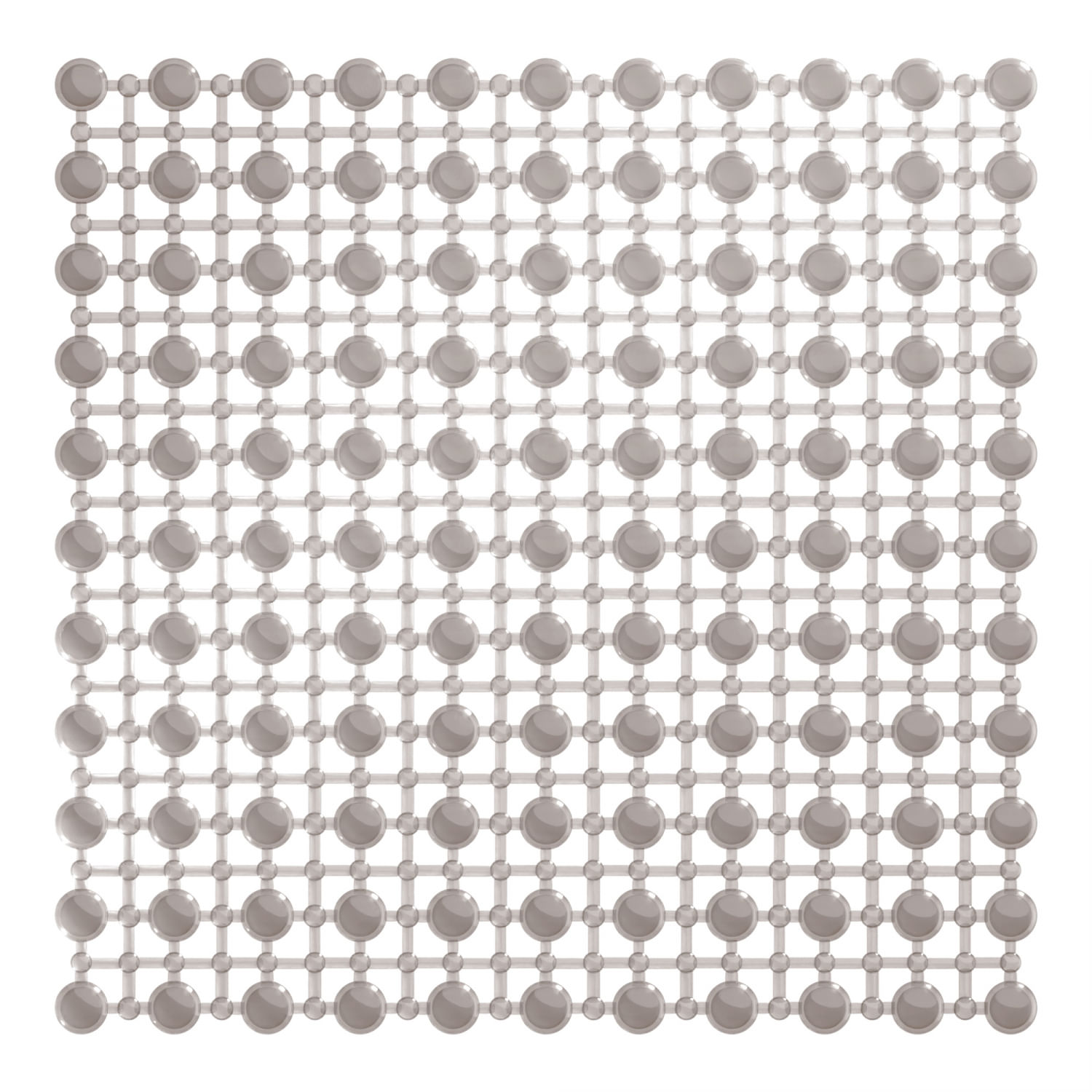 Tapete Quadrado de PVC com Antiderrapante para Banheiro Cinza 45cm x 45cm - Lyor