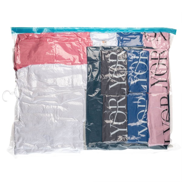 Encontraproduto.com.br - Saco a Vácuo Organizador para Roupas com Cabide em Plástico 109cm x 67cm - Lyor