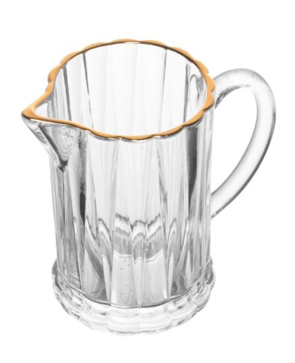 Encontraproduto.com.br - Leiteira C/ Fio de Ouro 290ml em Cristal Lyor