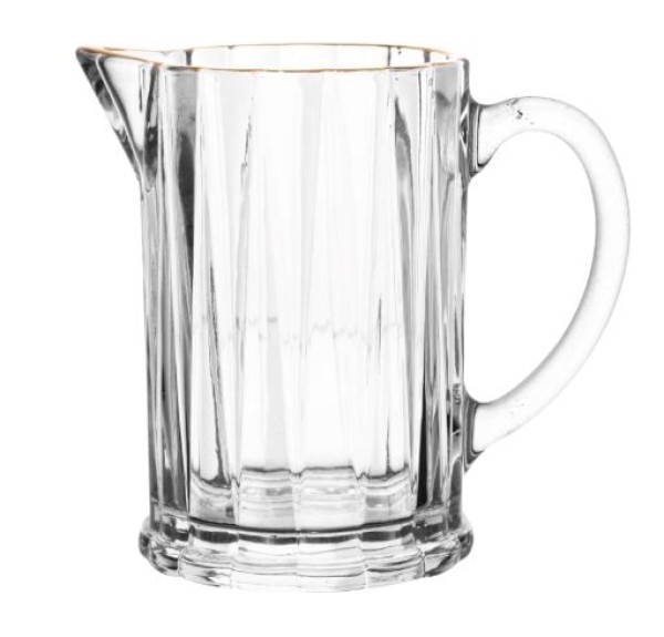Encontraproduto.com.br - Leiteira C/ Fio de Ouro 290ml em Cristal Lyor
