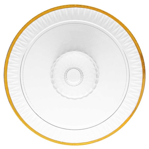 Encontraproduto.com.br - Prato Para Bolo C/ Pé 32cm em Vidro Lyor