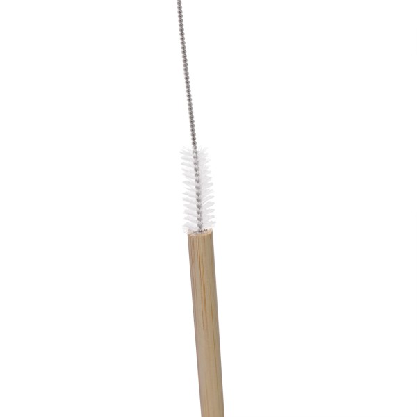 Encontraproduto.com.br - Conjunto 4 Canudos de Bambu Reutilizáveis com Escova para Limpeza 20cm - Lyor