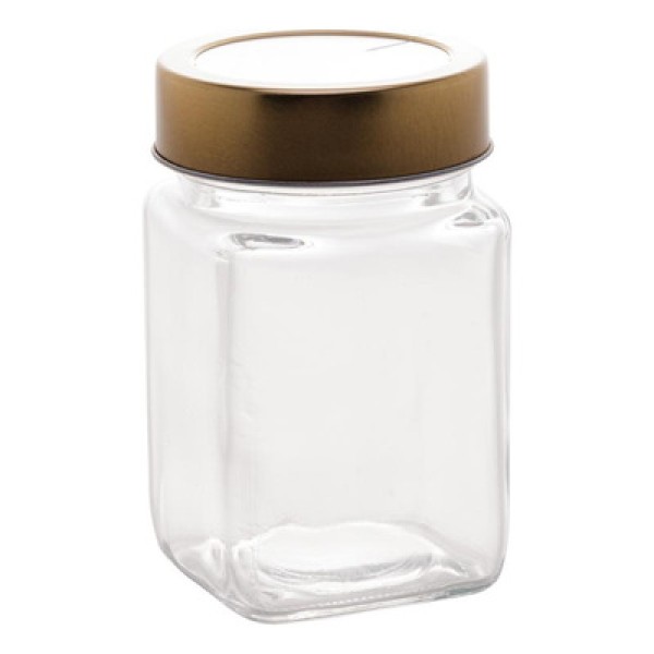 Porta Mantimento de Vidro com Tampa de Metal com Visor Prateado Gastro 100ml - Lyor