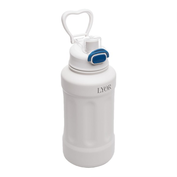 Encontraproduto.com.br - Garrafa Térmica de Aço Inox com Alça Adventure Branca 1L - Lyor