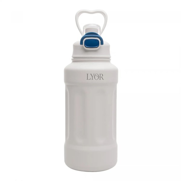 Encontraproduto.com.br - Garrafa Térmica de Aço Inox com Alça Adventure Branca 1L - Lyor