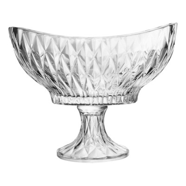 Encontraproduto.com.br - Centro de Mesa de Cristal Ecológico com Pé Diamond 28cm x 15cm x 22,5cm - Lyor