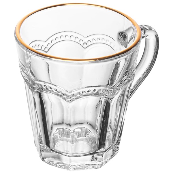 Encontraproduto.com.br - Xícara de Café Belle Epoque com Fio de Ouro 80ml Vidro - Lyor