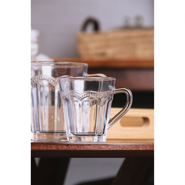 Encontraproduto.com.br - Xícara de Café Belle Epoque com Fio de Ouro 80ml Vidro - Lyor