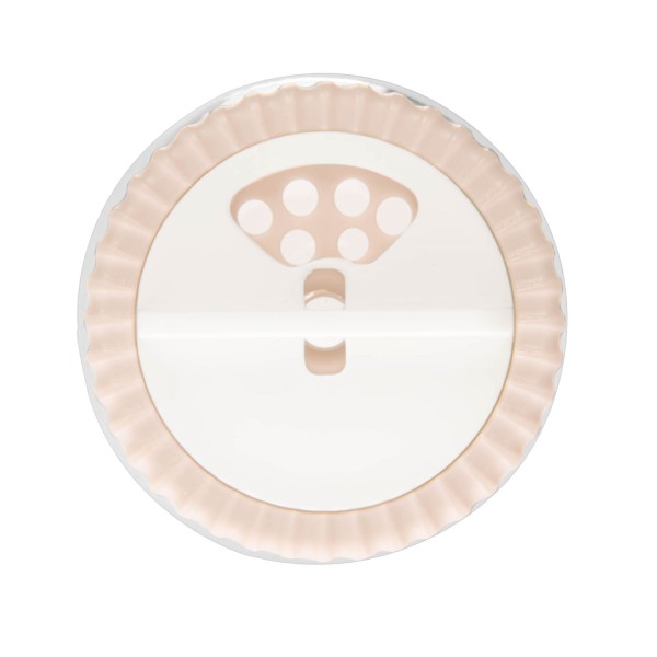 Encontraproduto.com.br - Porta Tempero com Tampa Rotativa Siena 190ml Bege Vidro - Lyor