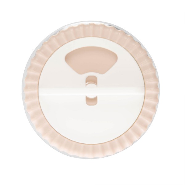 Encontraproduto.com.br - Porta Tempero com Tampa Rotativa Siena 190ml Bege Vidro - Lyor