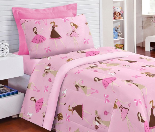Encontraproduto.com.br - Roupa de Cama Solteiro Day by Day 3 Peça Sofie, Marie e Fifi