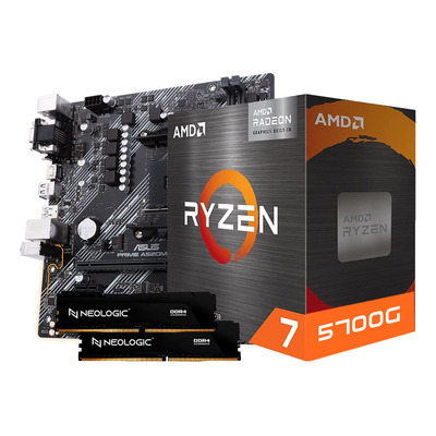 Kit Upgrade AMD Ryzen 7 5700G, Placa Mãe A520M, 16GB DDR4, Neologic - NLI84113