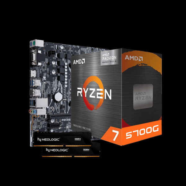 Encontraproduto.com.br - Kit Upgrade AMD Ryzen 7 5700G, Placa Mãe A320M, 32GB DDR4, Neologic - NLI84632