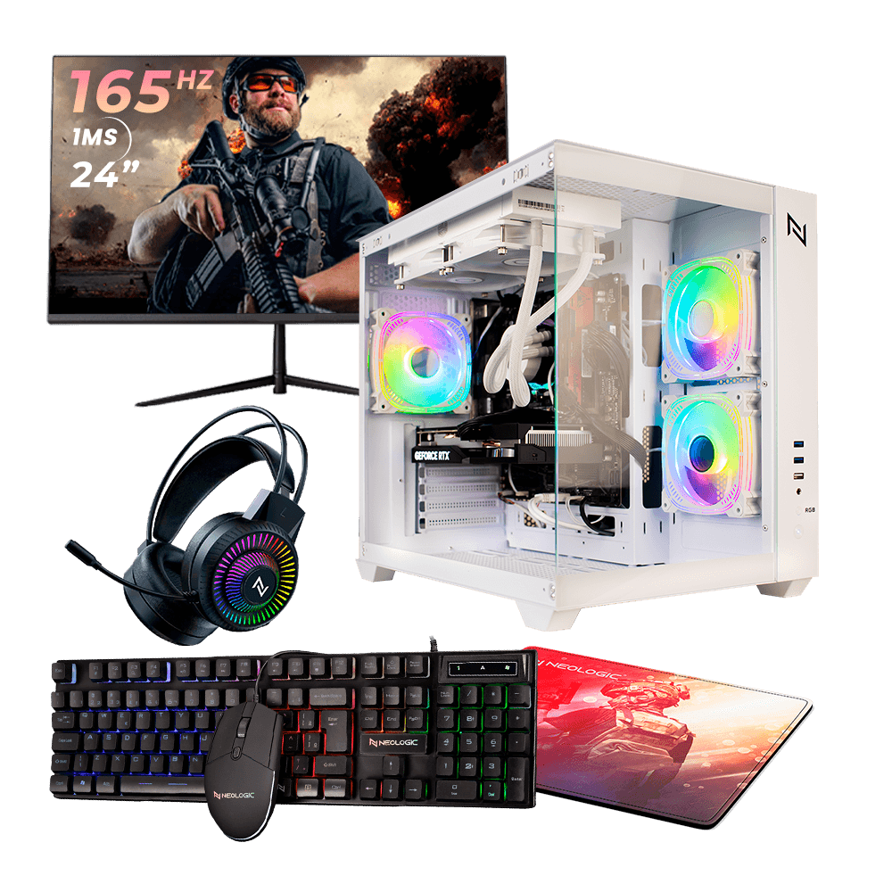 Encontraproduto.com.br - Pc Gamer Completo AMD Ryzen 5 5600GT 16GB (Radeon Vega 7 Integrado) SSD 480GB M.2 500W 80 Plus + Monitor 24 165HZ, By Italo Canella NLI86347