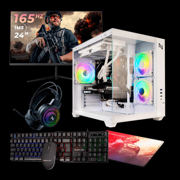 Encontraproduto.com.br - Pc Gamer Completo AMD Ryzen 5 5600GT 16GB (Radeon Vega 7 Integrado) SSD 480GB M.2 500W 80 Plus + Monitor 24 165HZ, By Italo Canella NLI86347