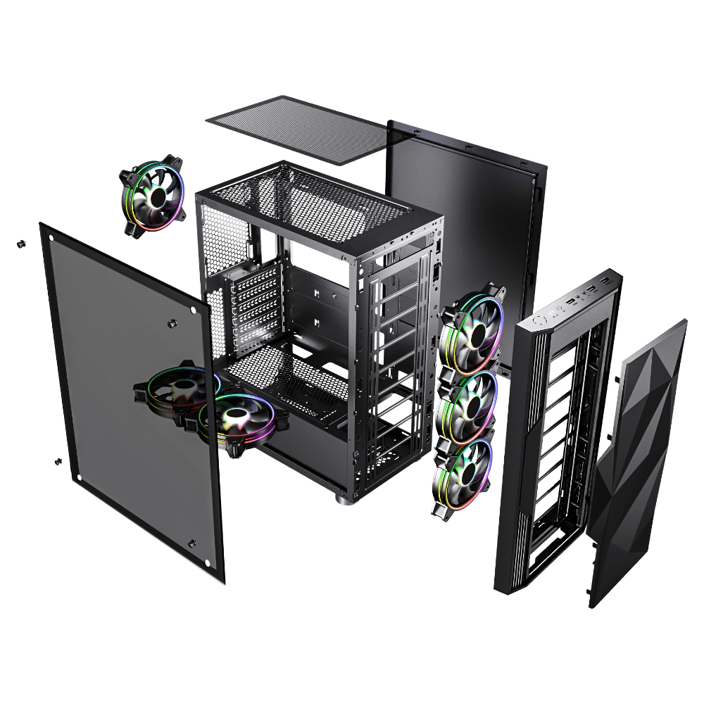 Encontraproduto.com.br - Pc Gamer AMD Ryzen 5 5500 16GB 3200MHZ (RTX 3050 6GB) SSD 240GB, 600w 80 Plus, Neologic - NLI86781