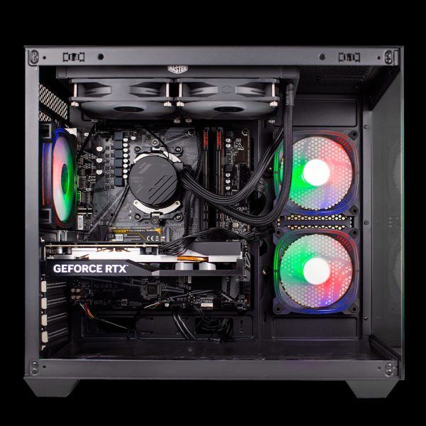 Encontraproduto.com.br - Pc Gamer AMD Ryzen 5 5500 16GB 3200MHZ (RX 7600 8GB) SSD 1TB M.2 NVME, 600w 80 Plus, Neologic Aquarium - NLI87001