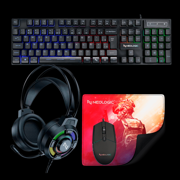 Encontraproduto.com.br - Pc Gamer Completo AMD Ryzen 5 5500 16GB 3200MHZ (RX 7600 8GB) SSD 480GB M.2 NVME, 600w 80 Plus, Monitor 24 165HZ 1MS, Neologic Aquarium - NLI87230