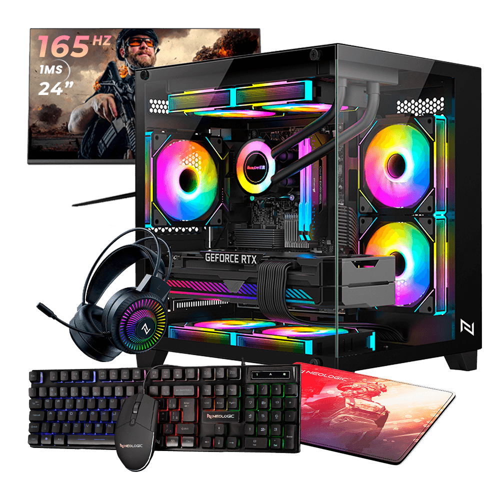Pc Gamer Completo Ryzen 5 5600GT, 16GB 3200Mhz, (Radeon Vega 7 Integrado), A520M DX, SSD 480GB M.2, 500W 80 Plus, 3 fans, Neologic - NLI89022