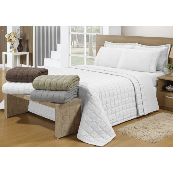 Cobre Leito Queen Soft Branco Valle Enxovais 2 peças