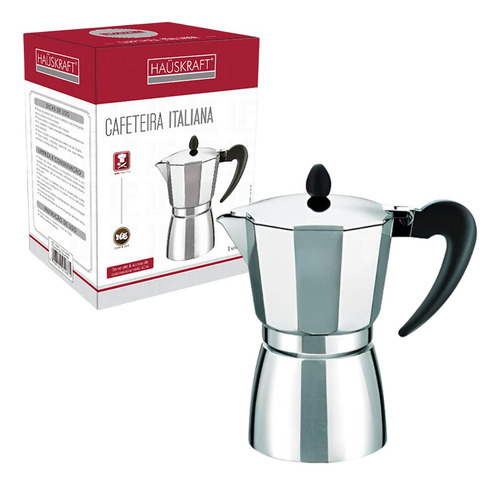 Cafeteira Italiana 6 Xícaras Alumínio  Hauskraft
