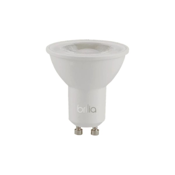 Lâmpada LED Dicróica GU10 Bivolt 7W 3000K Branco Quente 525 Lúmens 38 Graus Brilia