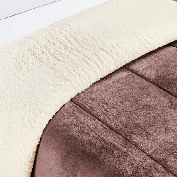 Encontraproduto.com.br - Edredom Queen Coberdrom Sherpa-mantinha Everest 1 Peça Rose