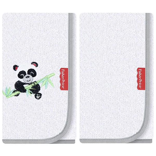 Kit com 2 fraldinhas de boca atoalhadas Pandinha - Fisher Price