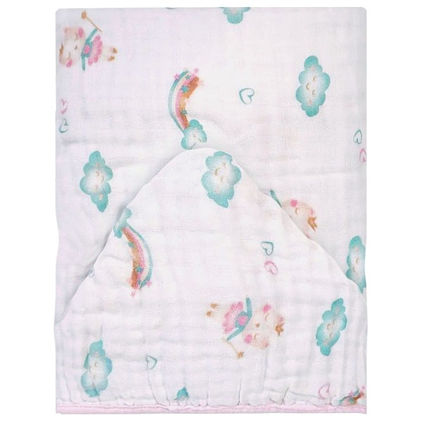 Encontraproduto.com.br - Toalha de banho c/ capuz em fralda Fadinha Soft - Baby Joy