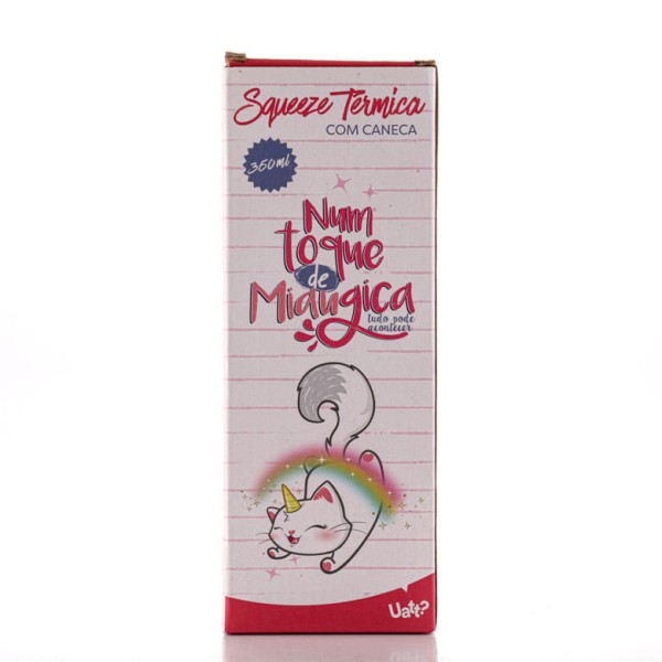 Encontraproduto.com.br - Squeeze Uatt Térmico com Caneca Catcornio 350ml