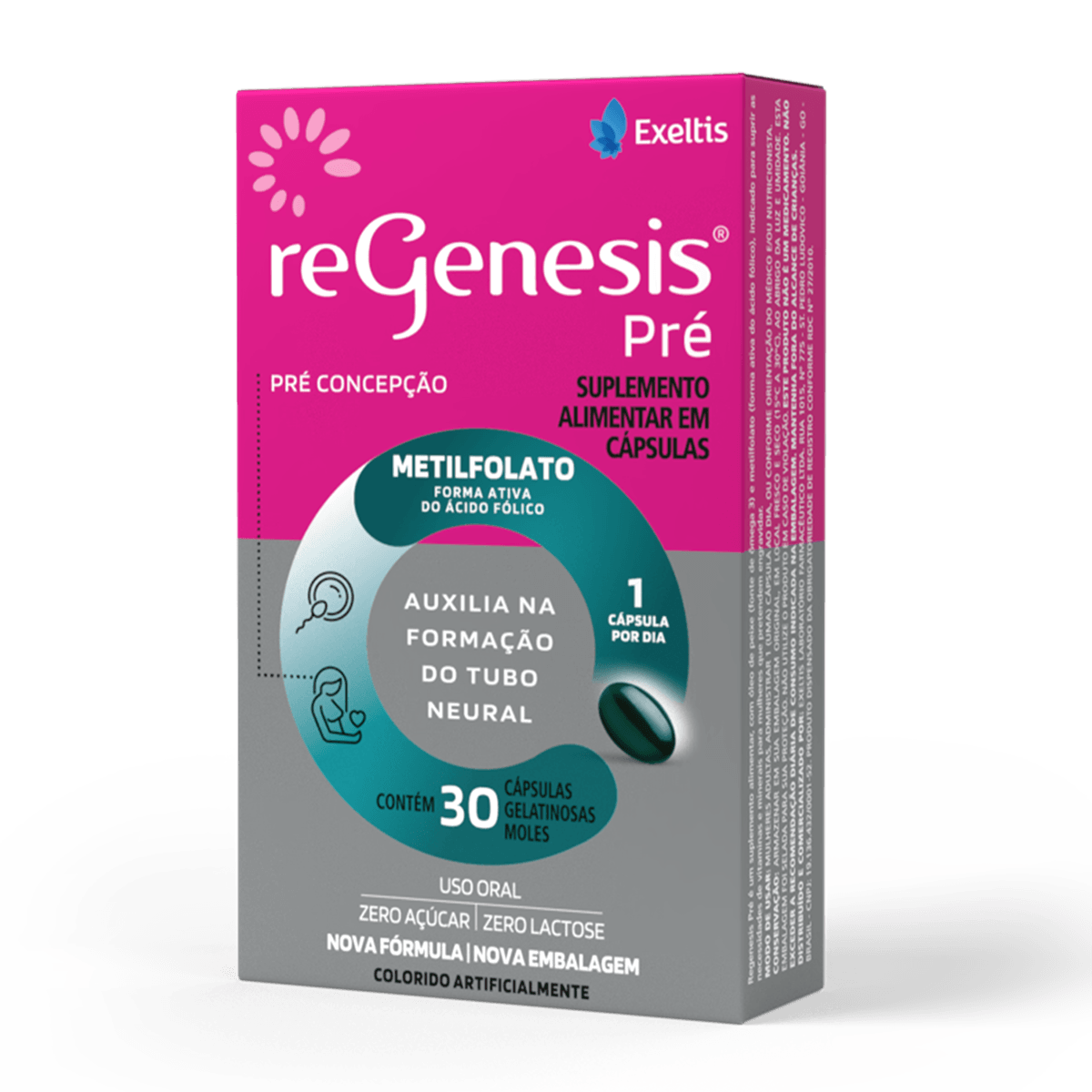Encontraproduto.com.br - Suplemento Alimentar Regenesis Pré 30 Cápsulas Gelatinosas Moles