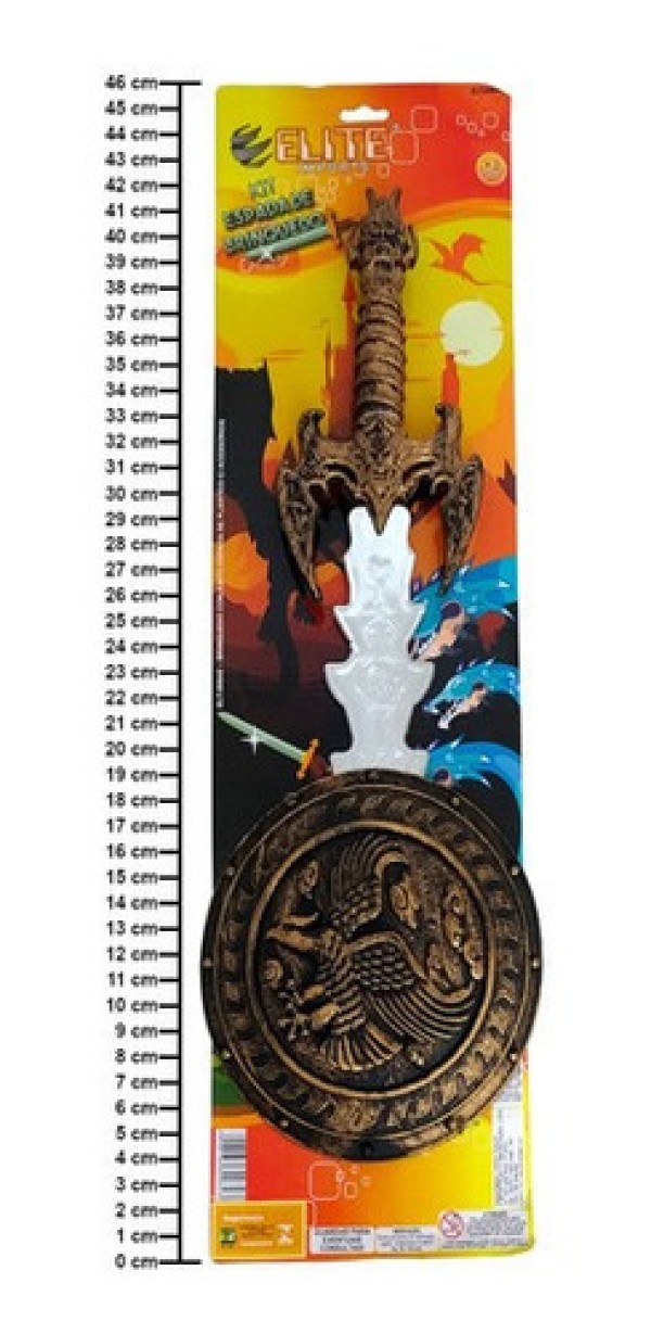 Encontraproduto.com.br - Espada de Brinquedo e Escudo Elite