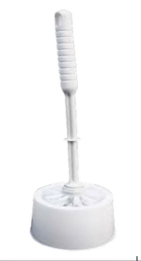 Encontraproduto.com.br - Escova Sanitária Suporte Branco - SAKES