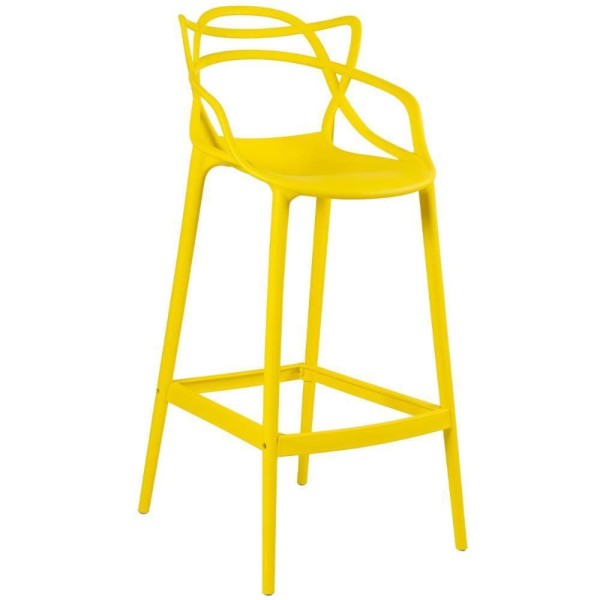 Encontraproduto.com.br - Kit 3 Banquetas Altas Masters Allegra 76 Cm Amarelo