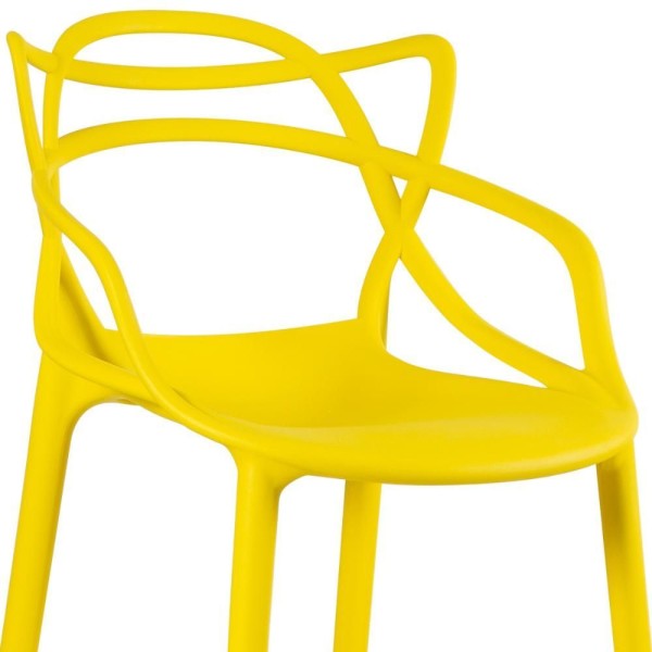 Encontraproduto.com.br - Kit 3 Banquetas Altas Masters Allegra 76 Cm Amarelo
