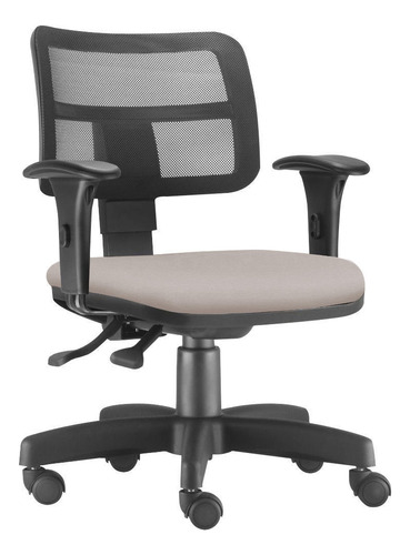 Cadeira Giratória Zip L02 Executiva Ergonômica Escritório Linho Bege - Lyam Decor