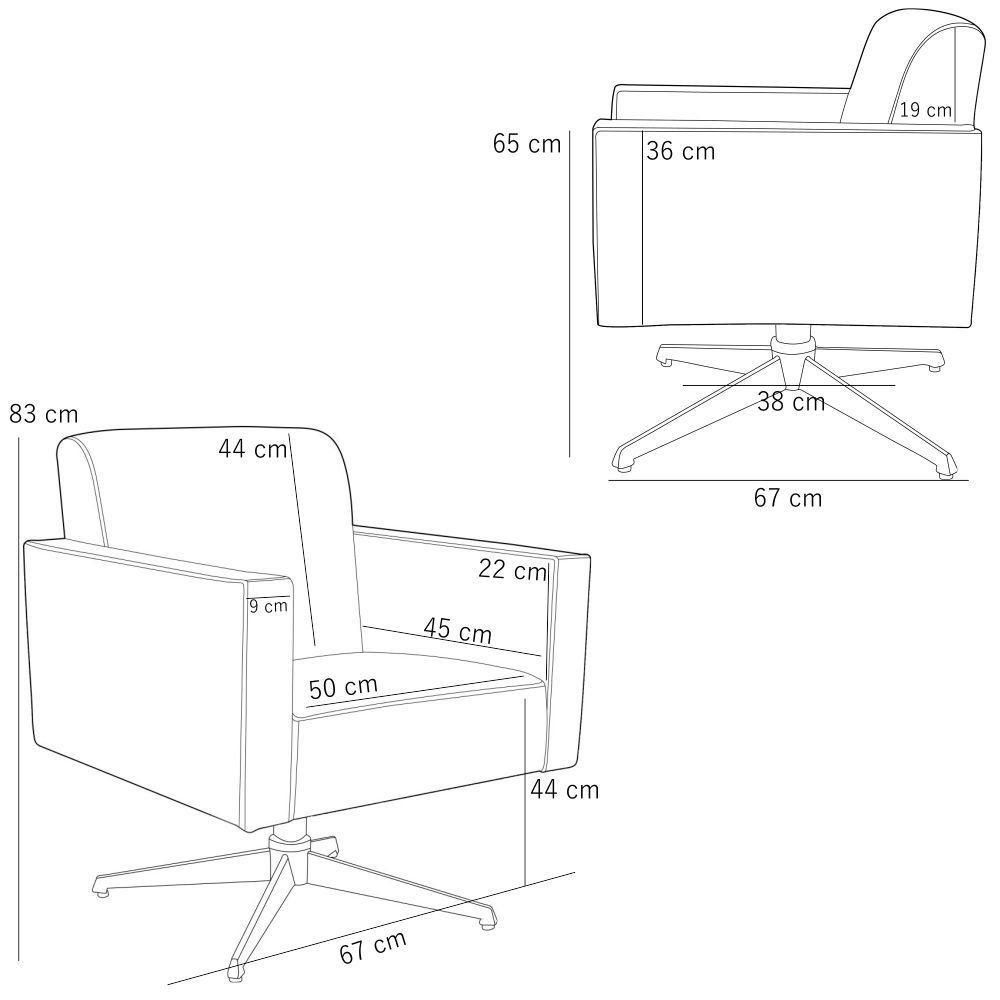 Encontraproduto.com.br - Poltrona Com Base Giratória Para Sala De Estar Linho Bege
