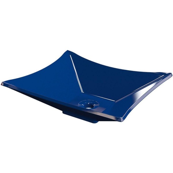 Encontraproduto.com.br - Cuba De Apoio Retangular Para Banheiro Lux L38 Azul Escuro