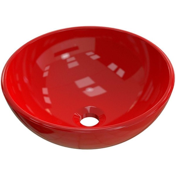Cuba De Apoio Redonda C01 Para Banheiro R30W Vermelho