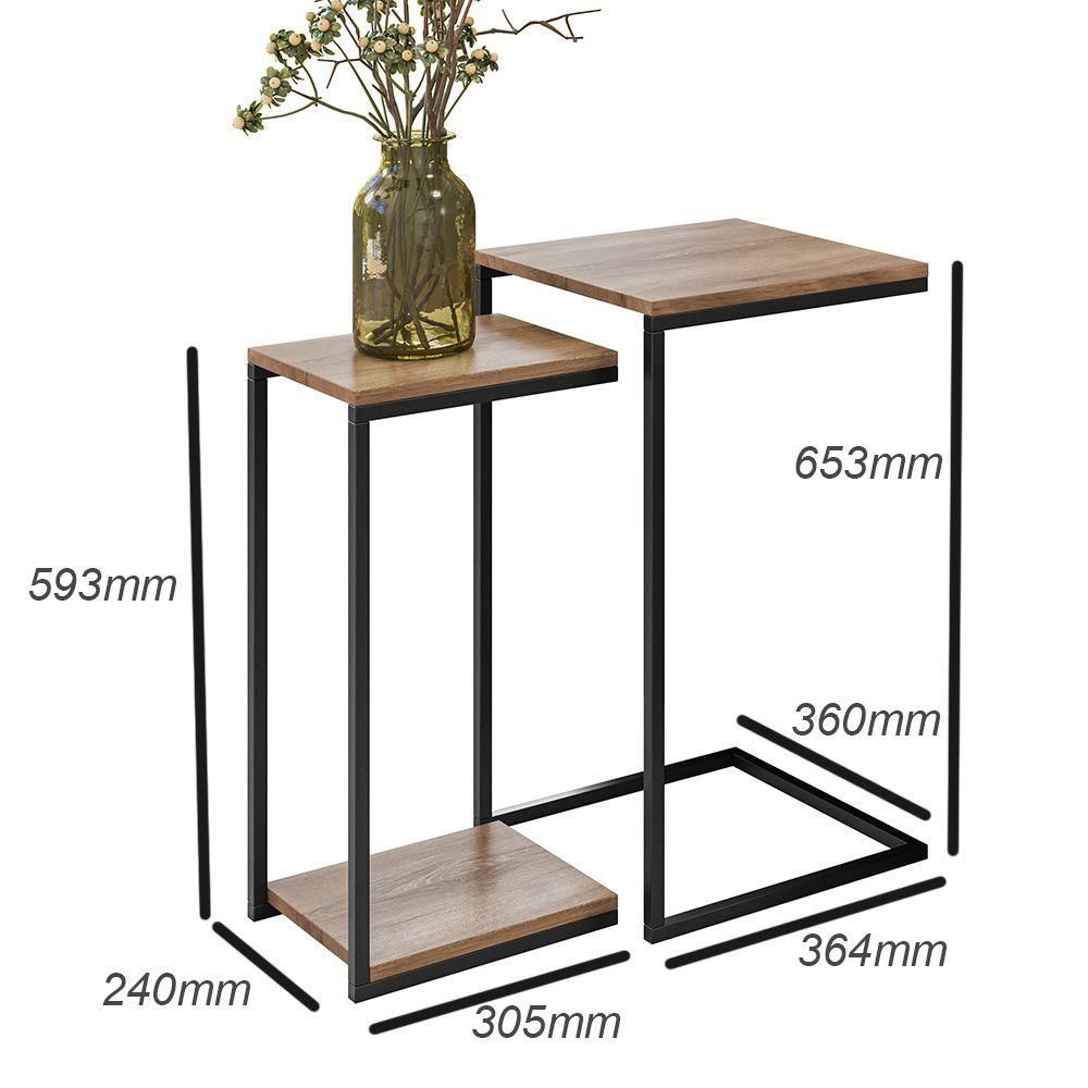 Encontraproduto.com.br - 02 Conjuntos De Mesas Laterais D01 Design Demolição