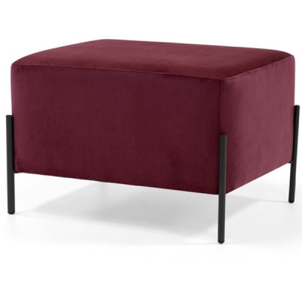 Encontraproduto.com.br - Puff Retangular 90x45 D02 Veludo Azul Oxford C-304