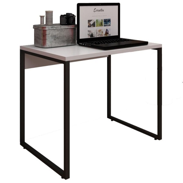 Encontraproduto.com.br - Kit Estante Com Mesa 90 Cm E Gaveteiro Branco