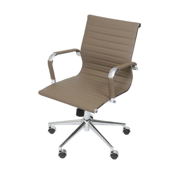 Encontraproduto.com.br - Cadeira Office Eames Esteirinha Baixa com Rodizio Fendi