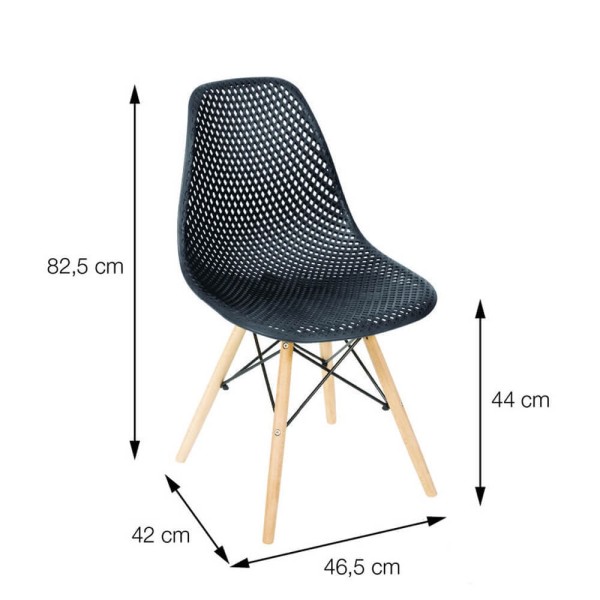 Cadeira Eames Furadinha - Amarela