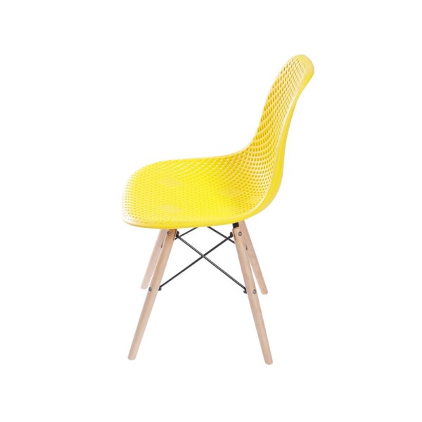 Encontraproduto.com.br - Cadeira Eames Furadinha - Amarela
