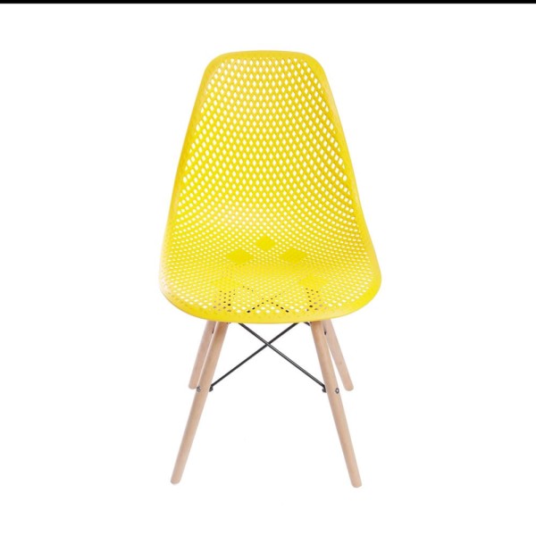 Encontraproduto.com.br - Cadeira Eames Furadinha - Amarela