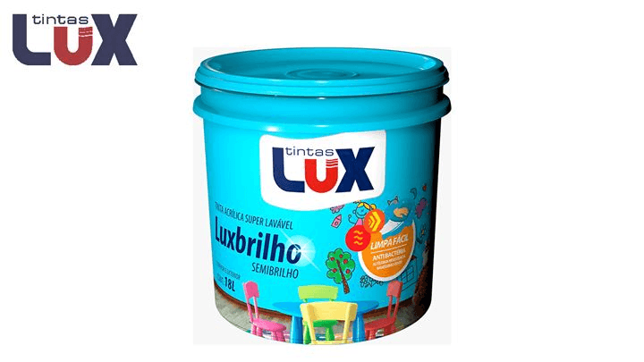 Tinta Acrilica Semi Brilho Luxbrilho Balde 15L Branco Gelo Lux - 64238