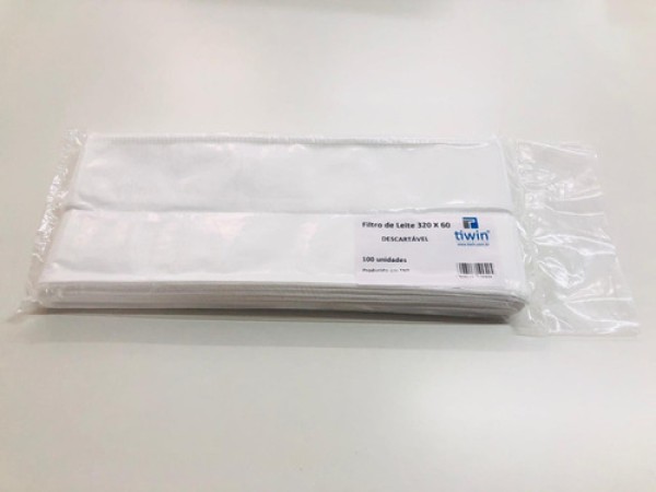 Filtro TNT para Ordenha 320x60mm com 100 unidades