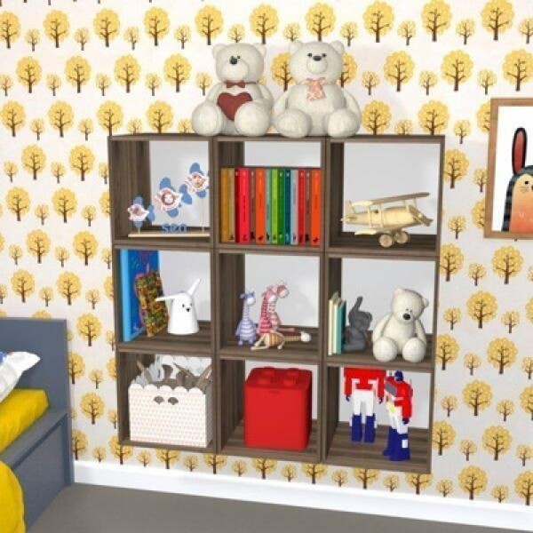 Encontraproduto.com.br - Nicho Cubo com Fundo Branco Enea Baby Bramov Móveis Ameixa